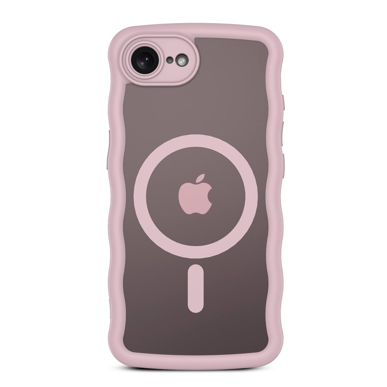 Back. Mybat Pro - MyBat Pro Contour Series MagSafe Wavy Matte Case for Apple iPhone 17e / 16e - Pink.