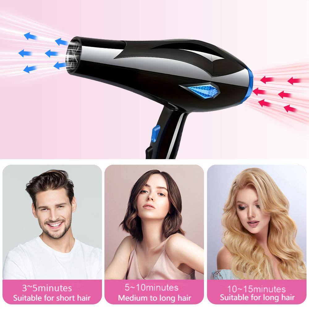 3~5 minutes  
Suitable for short hair  

5~10 minutes  
Medium to long hair  

10~15 minutes  
Suitable for long hair