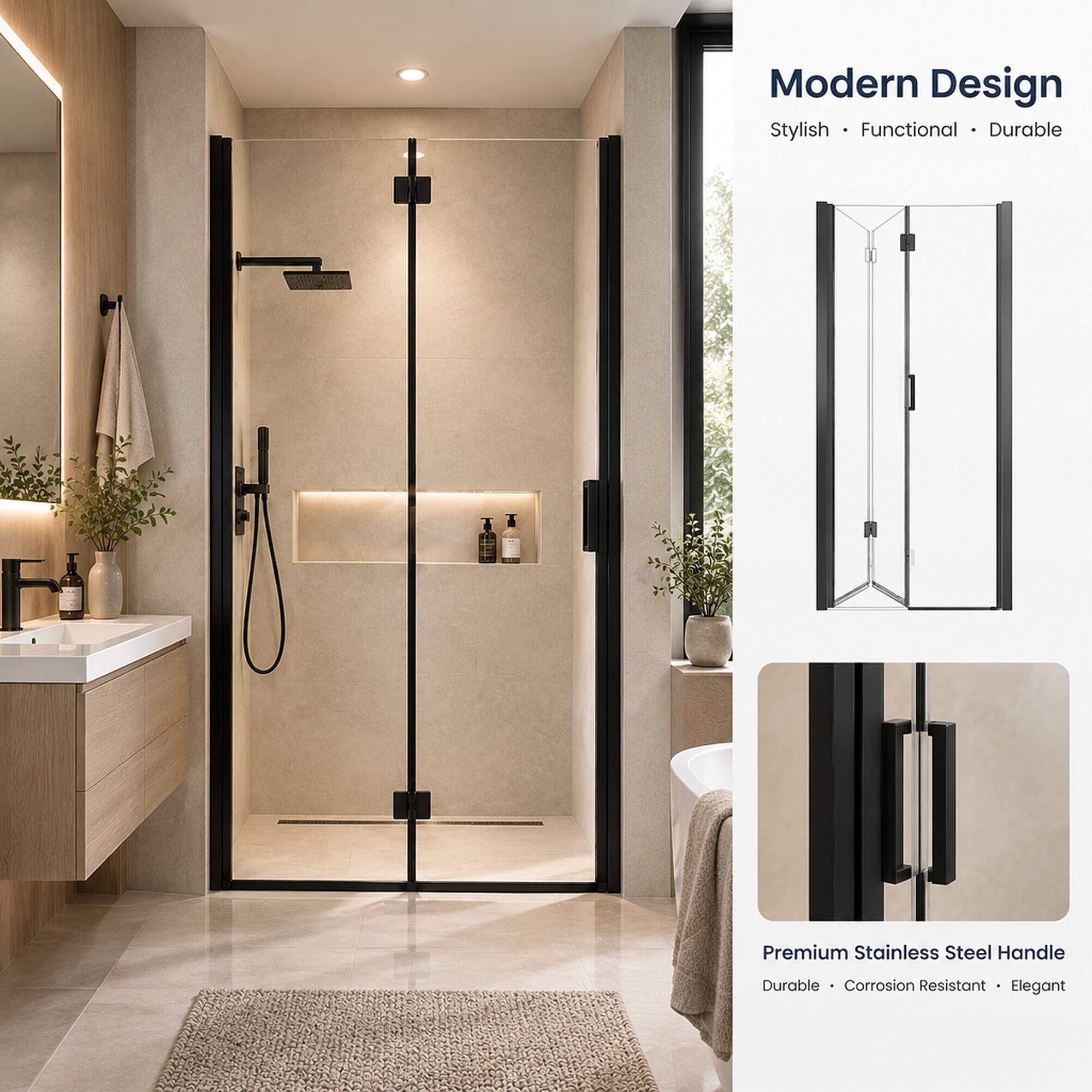 Modern Design  
Stylish • Functional • Durable  

Premium Stainless Steel Handle  
Durable • Corrosion Resistant • Elegant