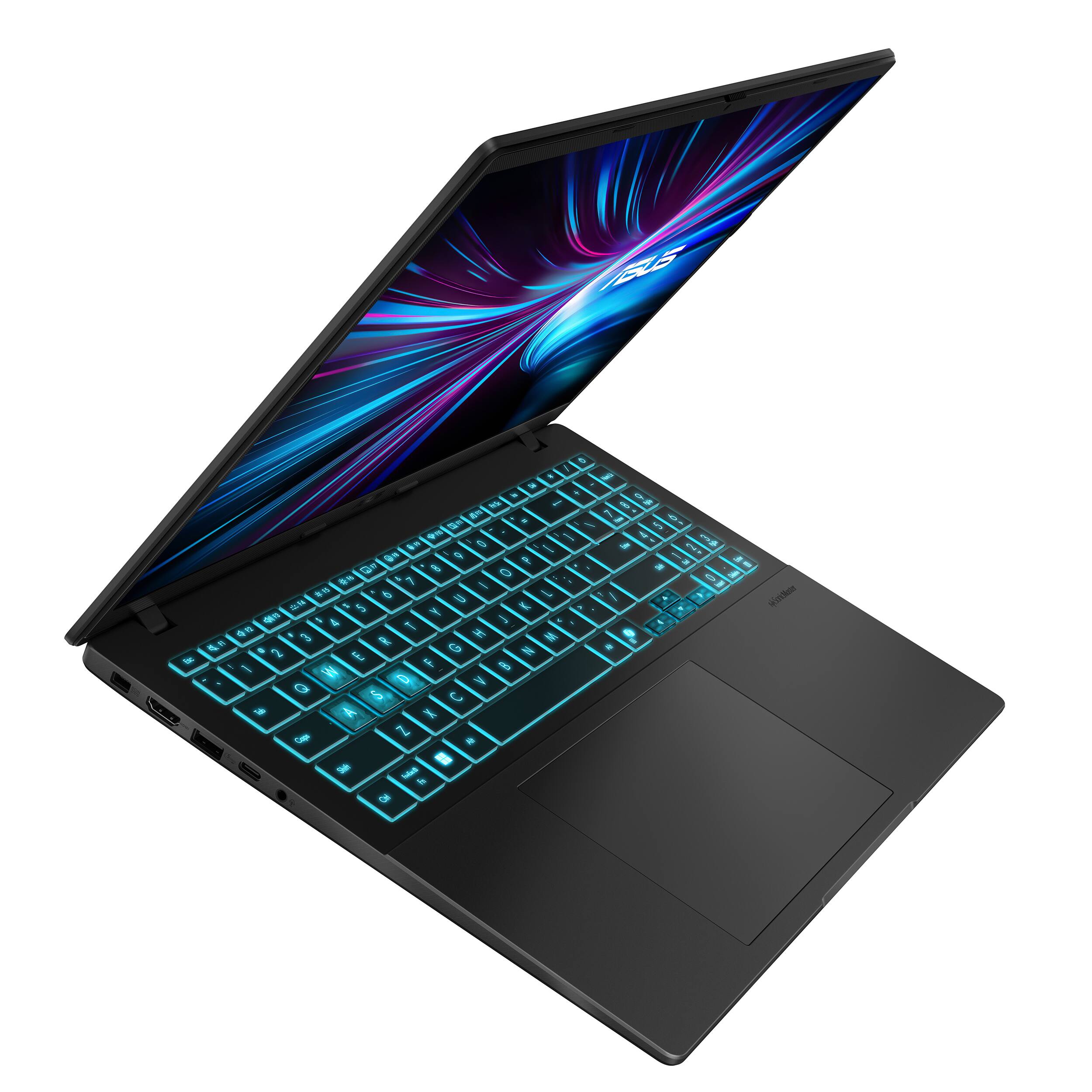 Alt View 7. ASUS - ASUS V16 16" WUXGA 144Hz Gaming Laptop - Intel Core 7 240H with 16GB RAM- NVIDIA RTX 5070 - 1TB SSD - Matte Black.