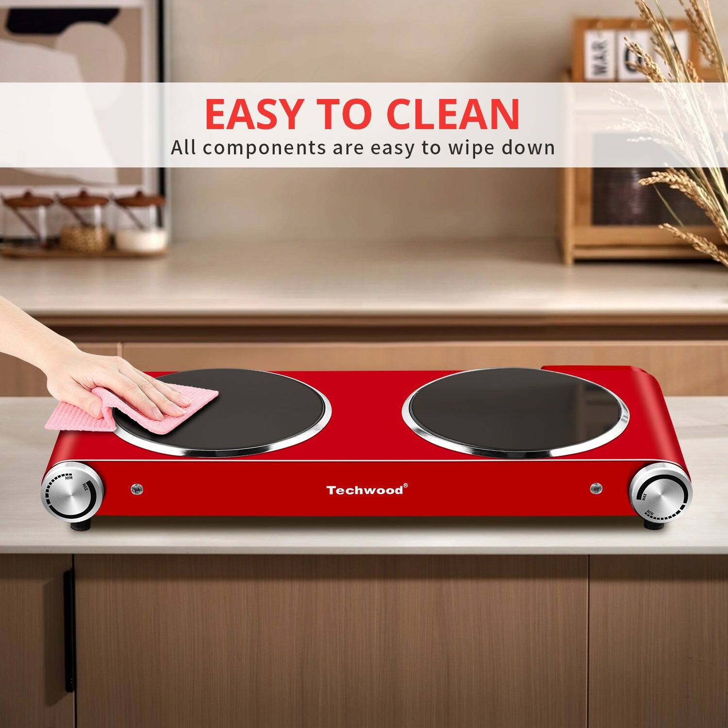 EASY TO CLEAN  
All components are easy to wipe down  
Techwood