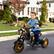 Alt View 6. Topteng - 3-Wheel Kids Electric Motorcycle with LED Light - Dual Drive, for Ages 3-8, All-Terrain used Black - Black.