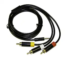 Composite AV Cable For Xbox 360 E By Mars Devices - Black