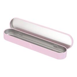 Unique Bargains - Metal Tin Box Container, 7x1.5x0.8 Inch Rectangular Hinged Lid Box, Mini Portable Storage for Drawing Pins & Pencil - Pink
