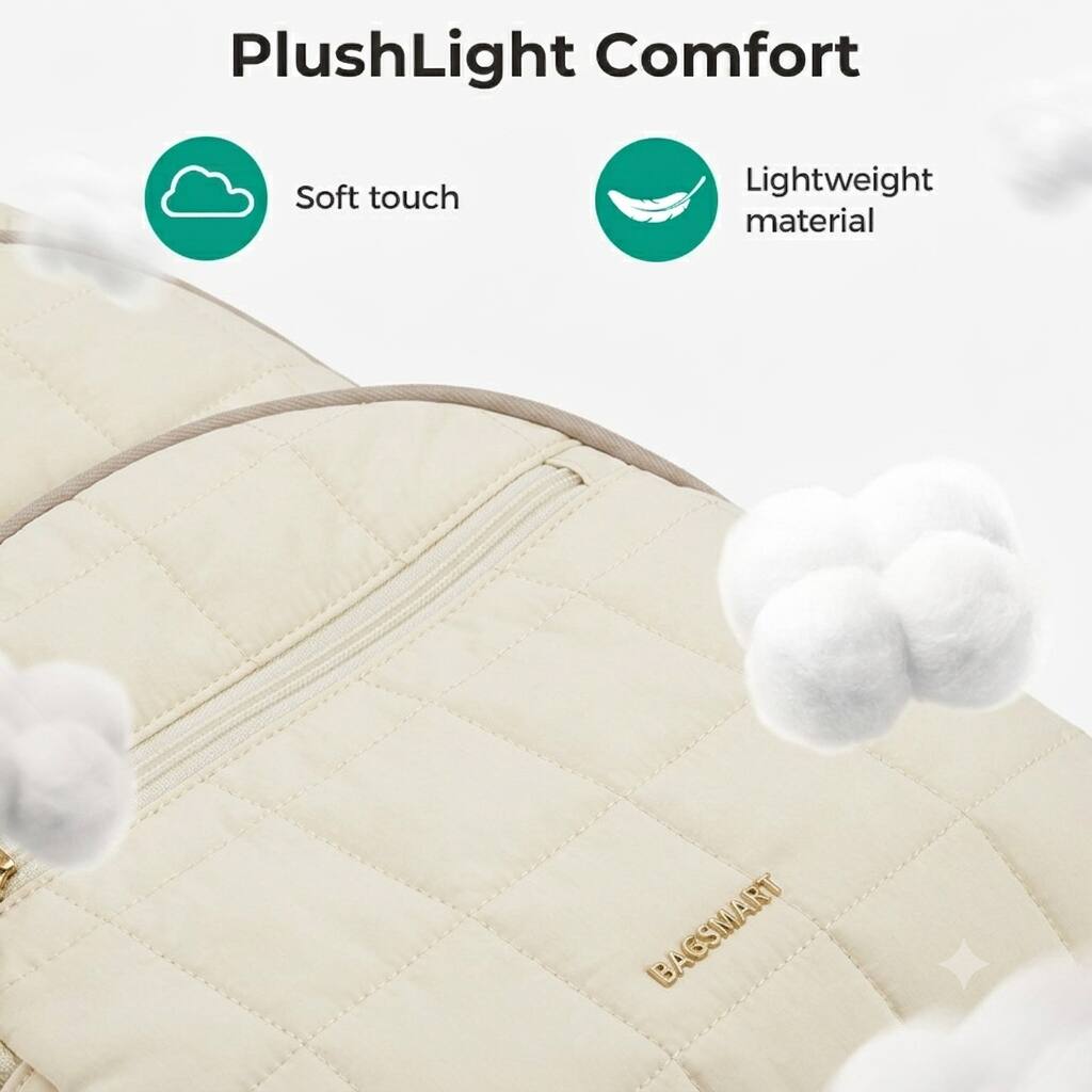 PlushLight Comfort  
Soft touch  
Lightweight material  
BAGSMART