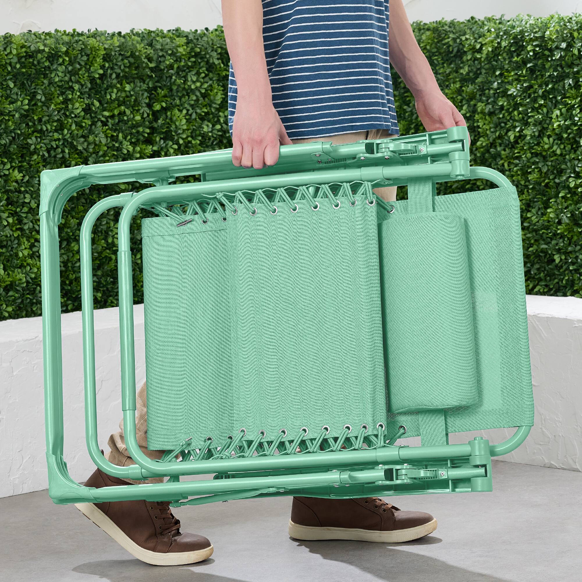 Alt View 2. Best Choice Products - Best Choice Products Monochromatic Zero Gravity Chair, Folding Patio Recliner w/Side Tray, Headrest - Mint - Mint.