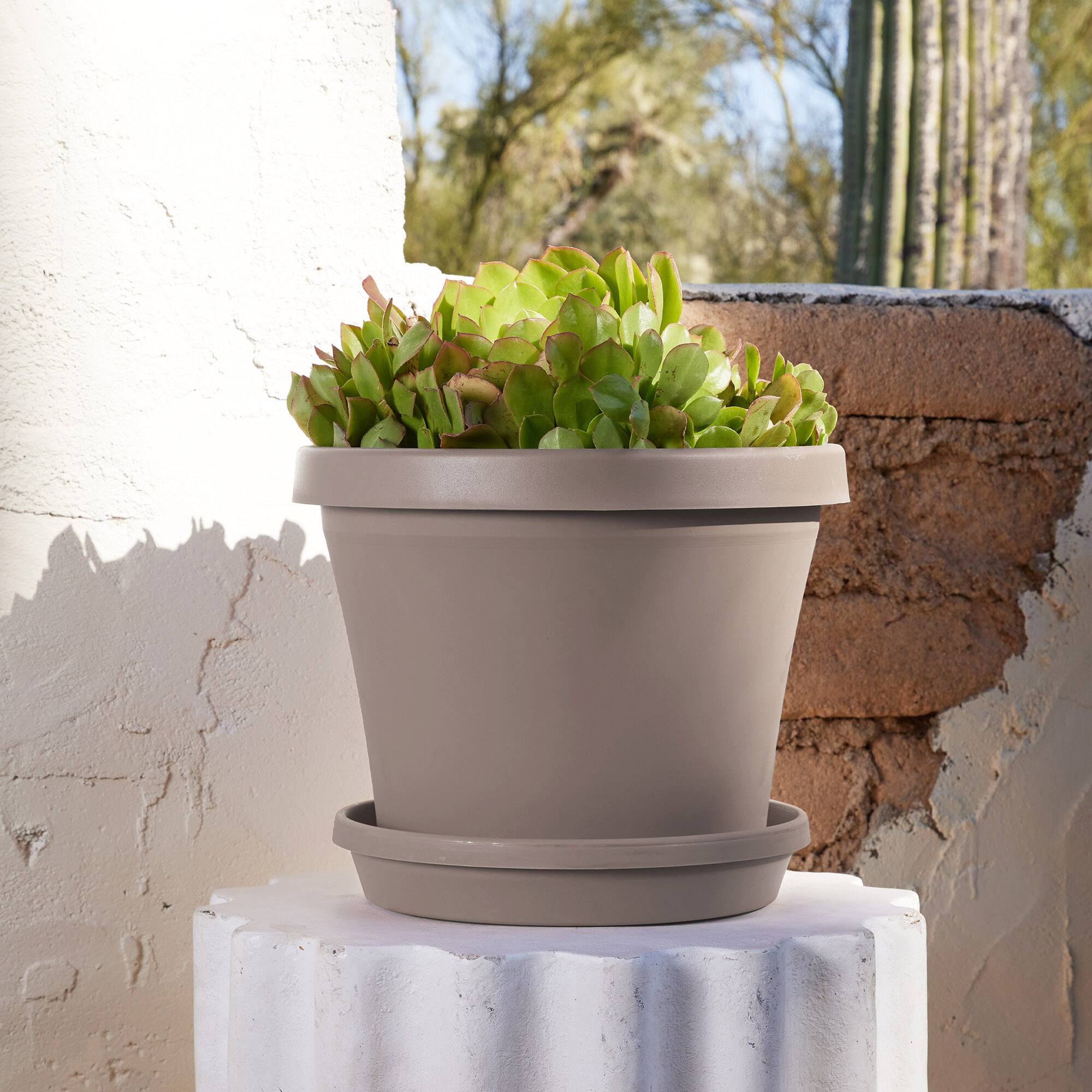 Alt View 1. Bloem - Pebble Stone 14" - Terra Pot Planter.