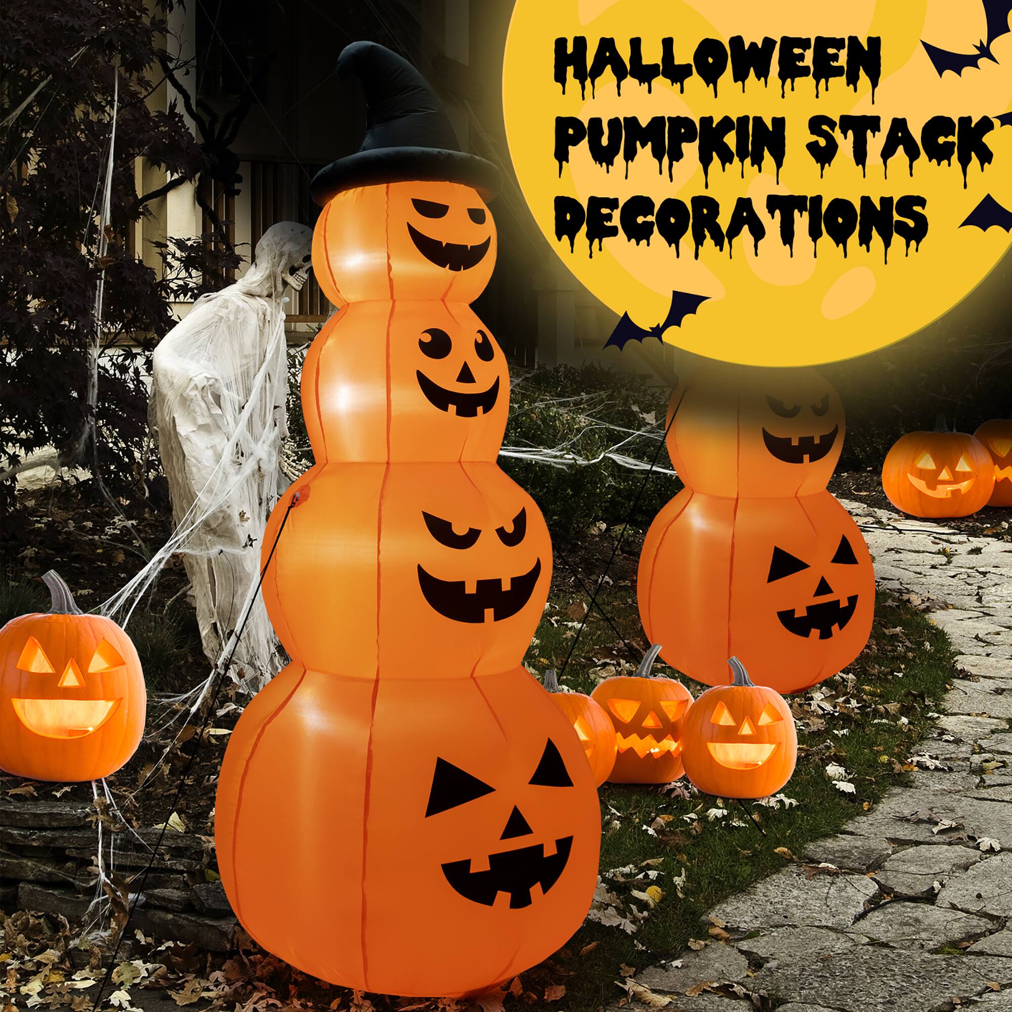 HALLOWEEN PUMPKIN STACK DECORATIONS