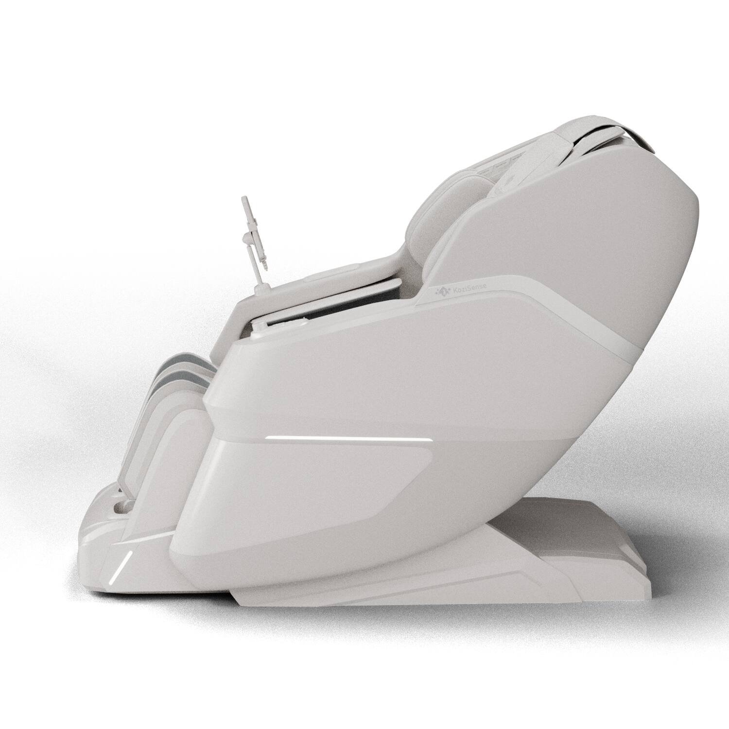 Left. KoziSense - KZ-605 4D Massage Chair,Deep Zero Gravity,Thai Stretch,Auto Extension Legrest,Back and Front Heat,FREE Inside Delivery - White.