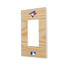 Keyscaper - Toronto Blue Jays Baseball Bat Design Single Rocker Light Switch Plate - Multicolor