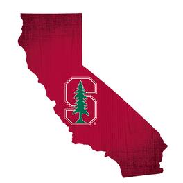 Fan Creations - Stanford Cardinal 12" Logo State Sign - Multicolor
