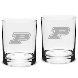 Jardine - Purdue Boilermakers 2-Piece 14oz. Classic Double Old-Fashioned Glass Set - Multicolor