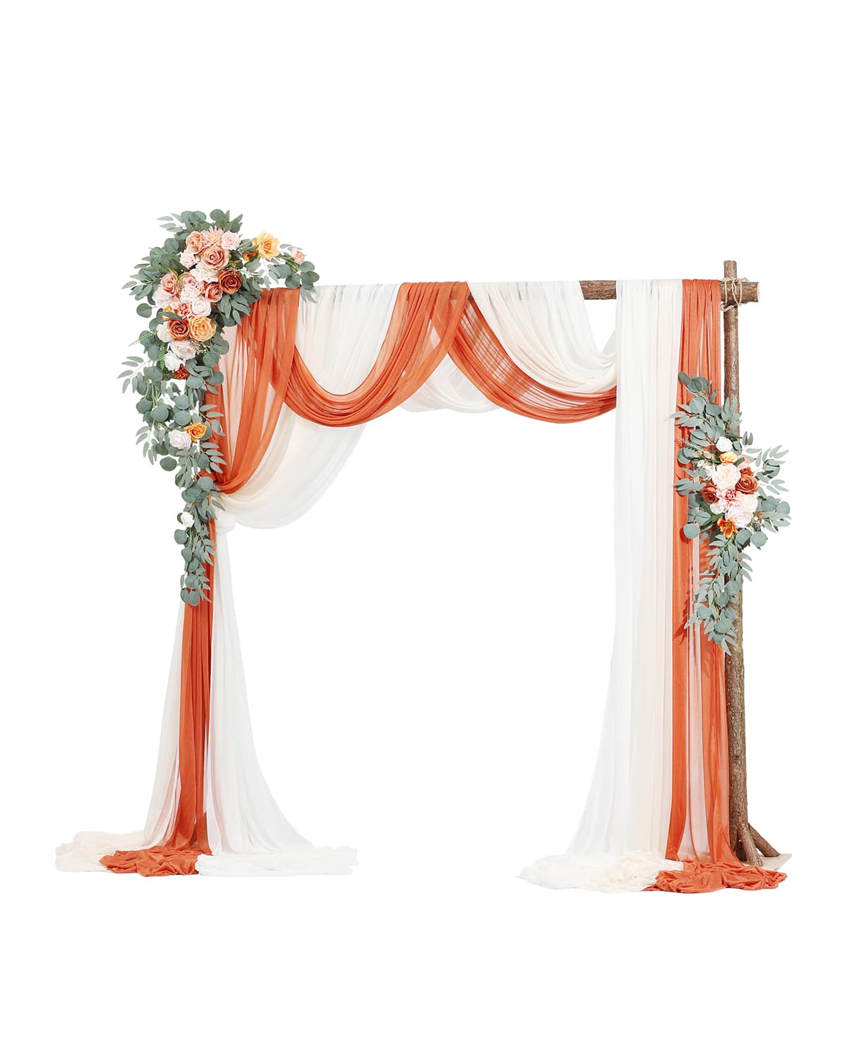 VEVOR - Artificial Wedding Arch Flowers Kit, Orange Wedding Arch Flowers with Drapes Kit (Pack of 5) - 2 Pcs Floral Arrangement - Orange;White;Green price history on PriceWatchPro