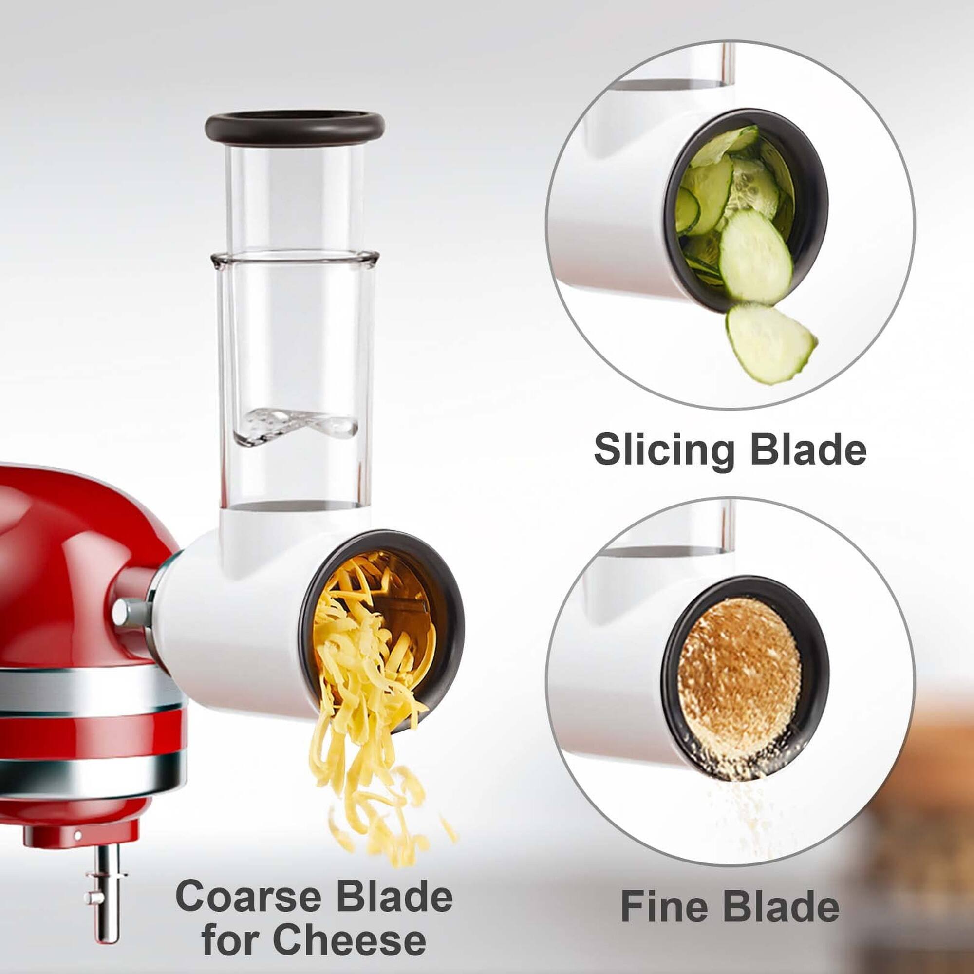 Slicing Blade  
Coarse Blade for Cheese  
Fine Blade