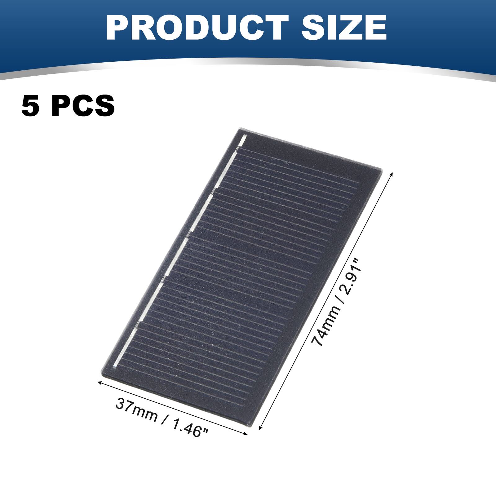 Unique Bargains 5pcs 2.5V 0.325W 130mA Mini Solar Panels, Small Solar ...
