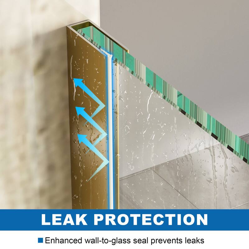 LEAK PROTECTION  
Enhanced wall-to-glass seal prevents leaks