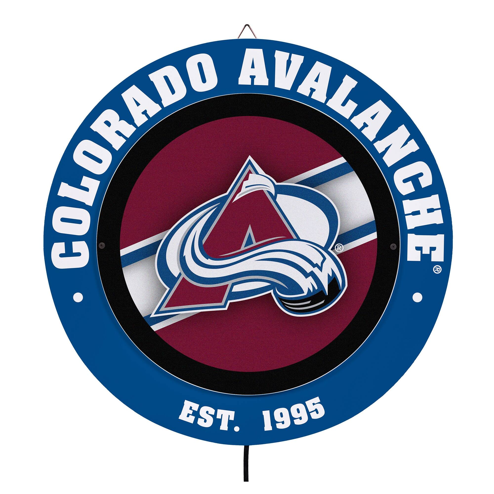 Colorado Avalanche 15" LED Round Metal Lit Wall Sign
