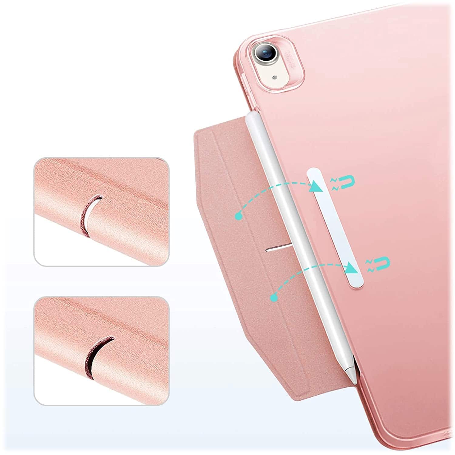 Alt View 14. SaharaCase - Venture Series Folio Case for Apple iPad Air 11'' M3/M2 and iPad Air 10.9'' (4th and 5th Gen) - Rose Gold.