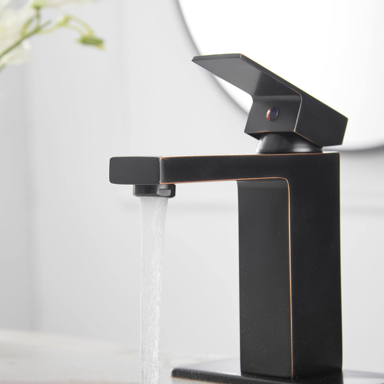 Alt View 9. Boyel Living - Single Handle Single Hole Bathroom Faucet with Deckplate Included and Pop Up Drain in Oil Rubbed Bronze - Oil Rubbed Bronze.