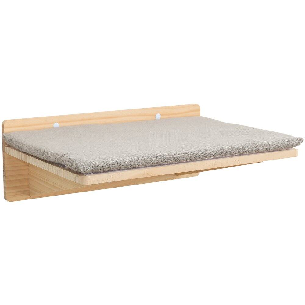 Back. TRIXIE - Wall Set 6 Multi-Level Wall Mounted Cat Perch System w-Corner Sisal Posts - Natural/White.