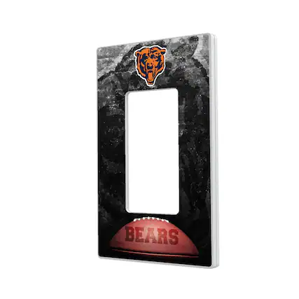 Front. Keyscaper - Chicago Bears Legendary Design Single Rocker Lightswitch Plate - Multicolor.