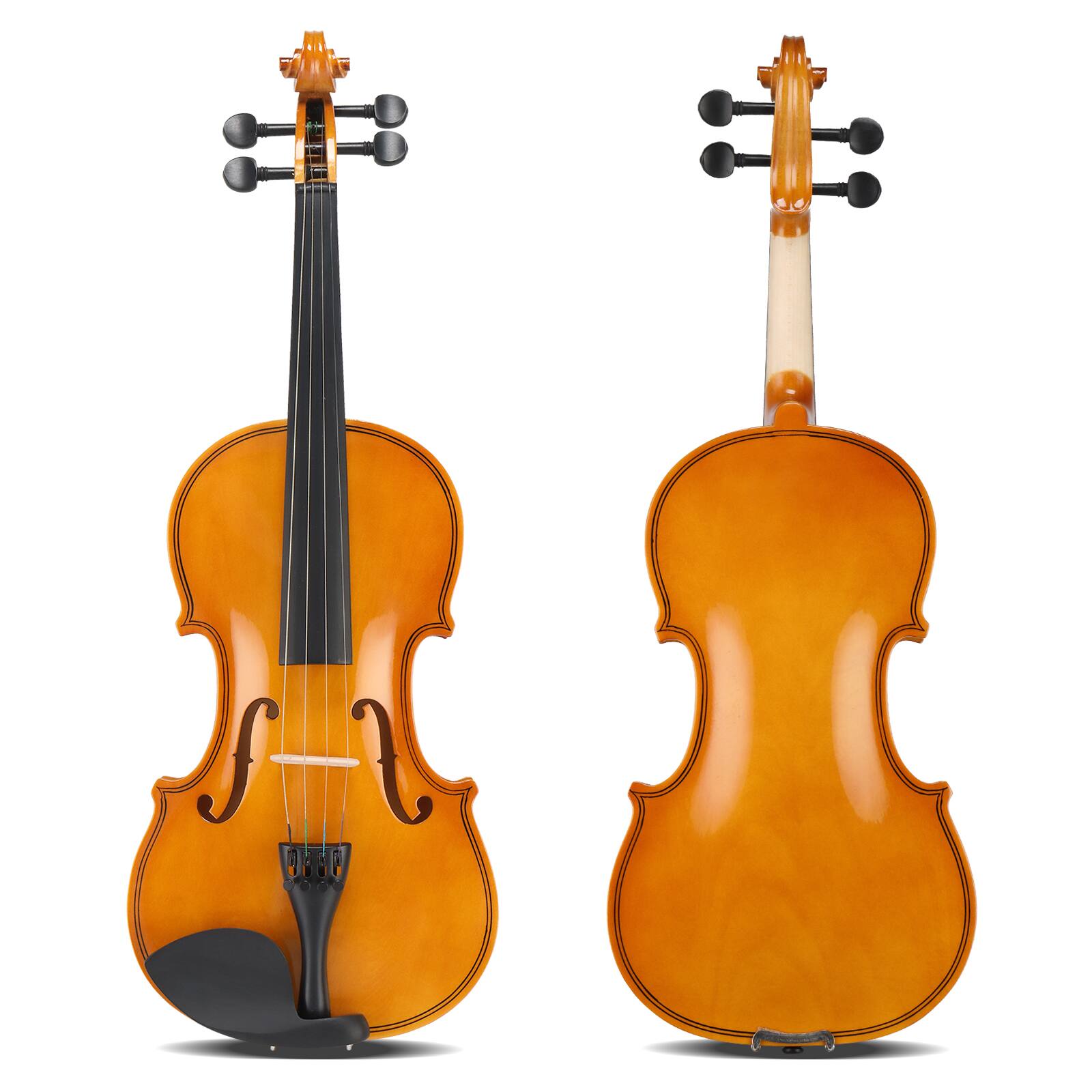 Angle. Winado - New 1/2 Acoustic Violin Basswood Full Sent Case Bow Rosin for Student Beginner.