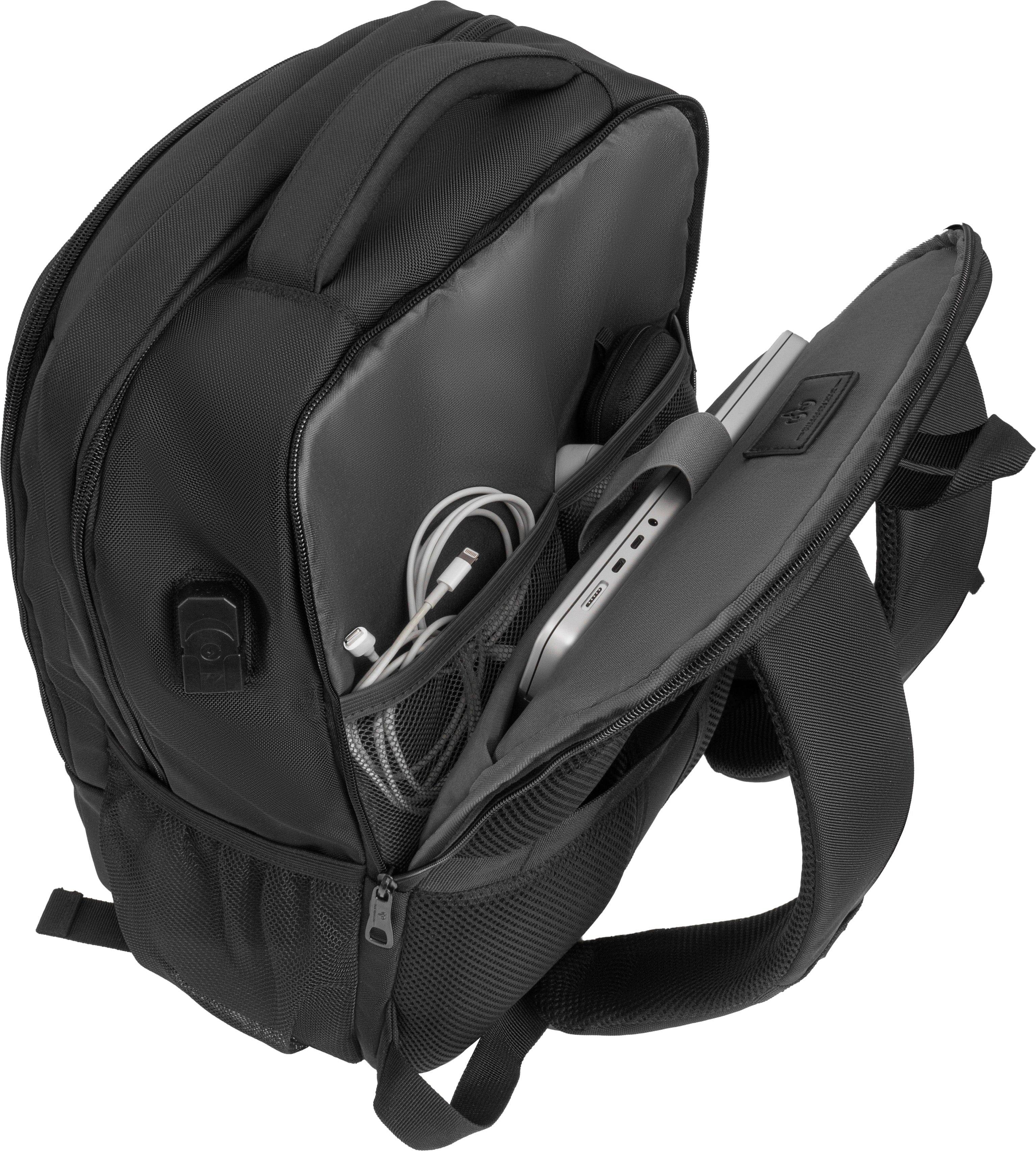 Back. Jack Abrahams - Jack Abrahams The Hamilton Nylon Workbook Backpack 26L - Black - Black.