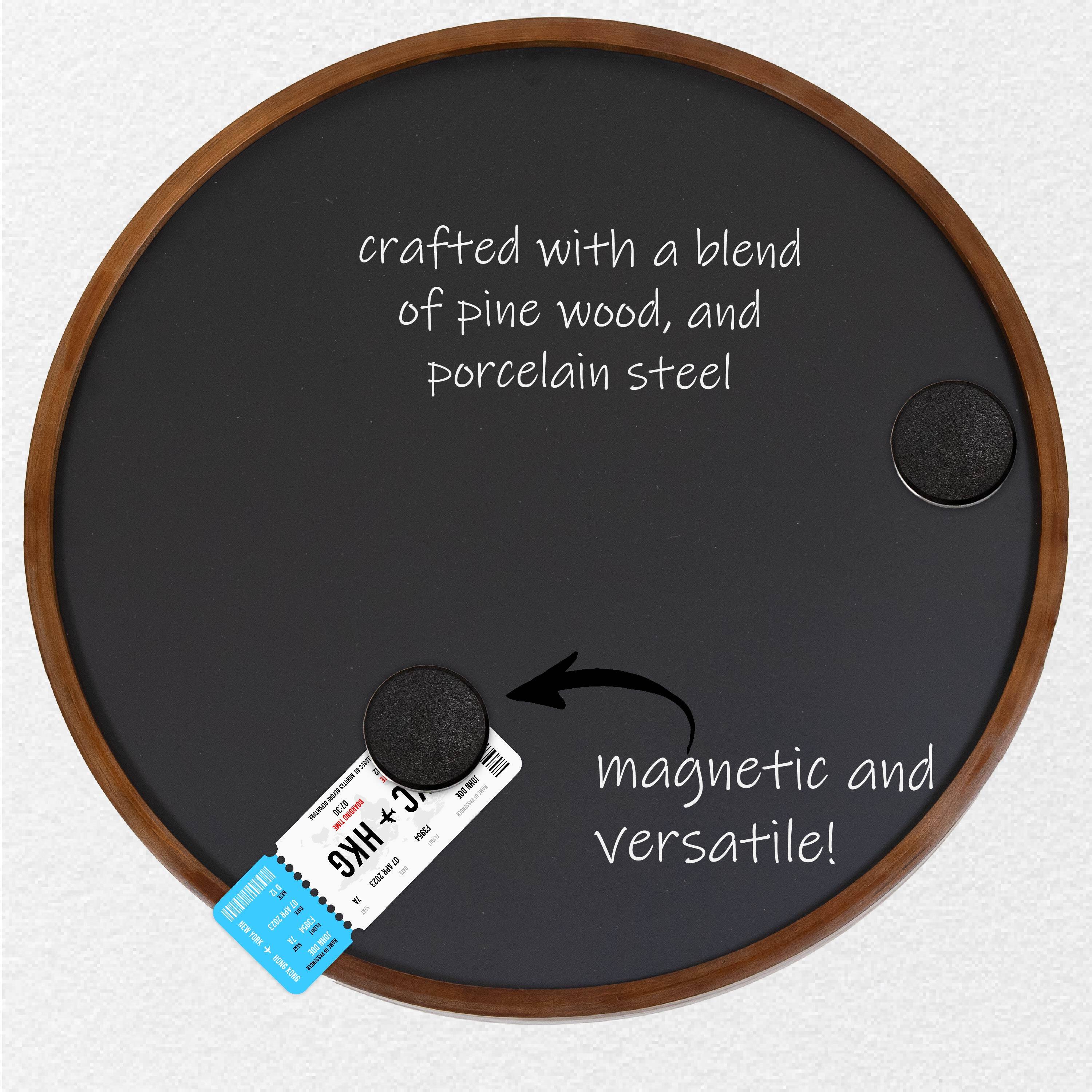 crafted with a blend of pine wood, and porcelain steel

magnetic and versatile!