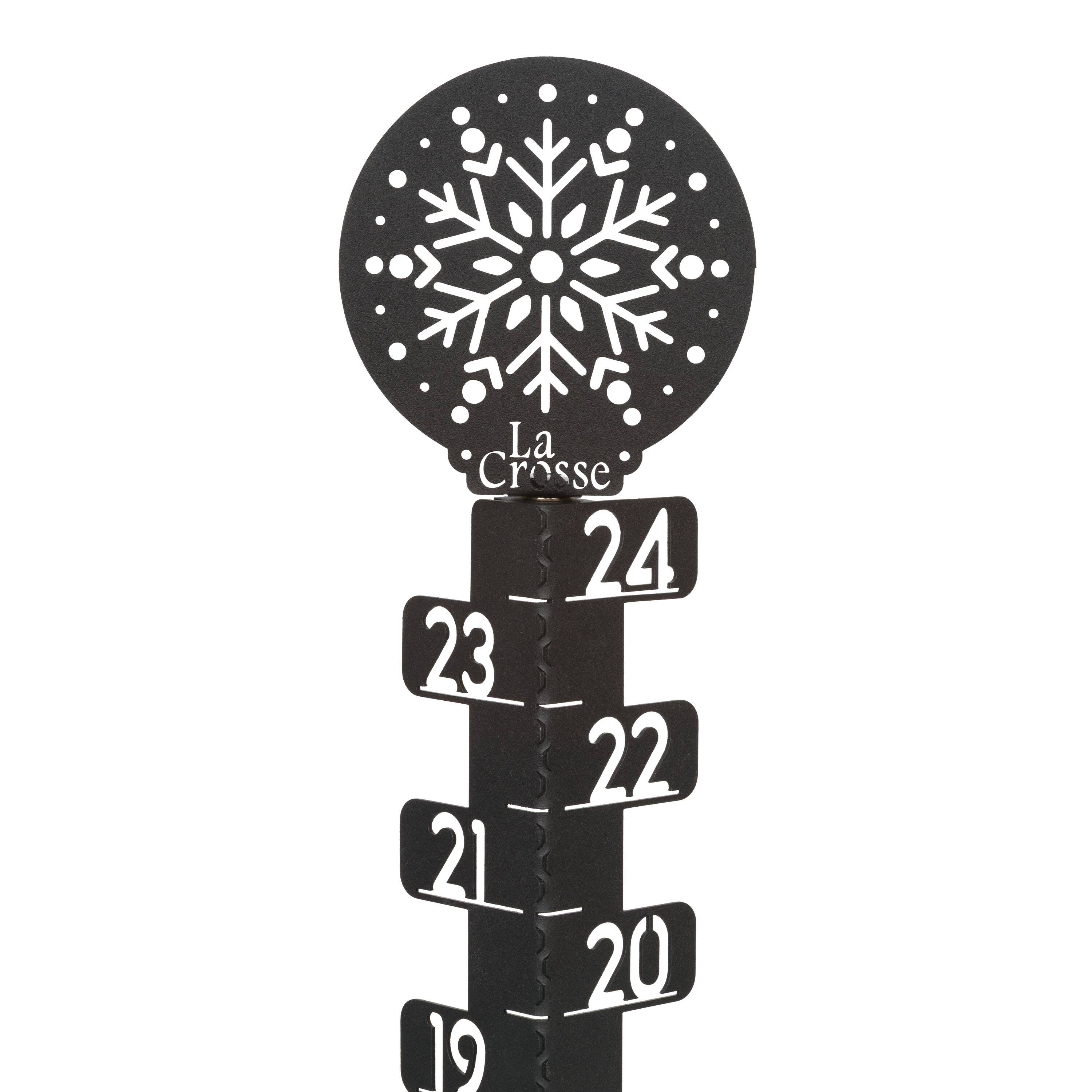 Left. La Crosse Technology - La Crosse 139-4686 24 Inch Metal Snow gauge - Dark brown.