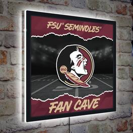 Evergreen Enterprises - Florida State Seminoles 23" LED Fan Cave Square-Shaped Lighted Wall Sign - Multicolor