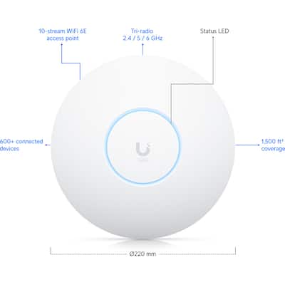 Ubiquiti Networks UniFi U6 Enterprise Wi Fi 6E Tri Band Access Ubiquiti Networks UniFi U6 Enterprise Wi Fi 6E Tri Band Access