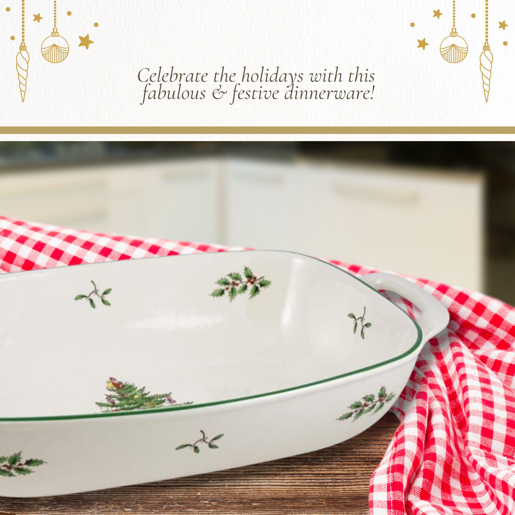 Celebrate the holidays with this fabulous & festive dinnerware!