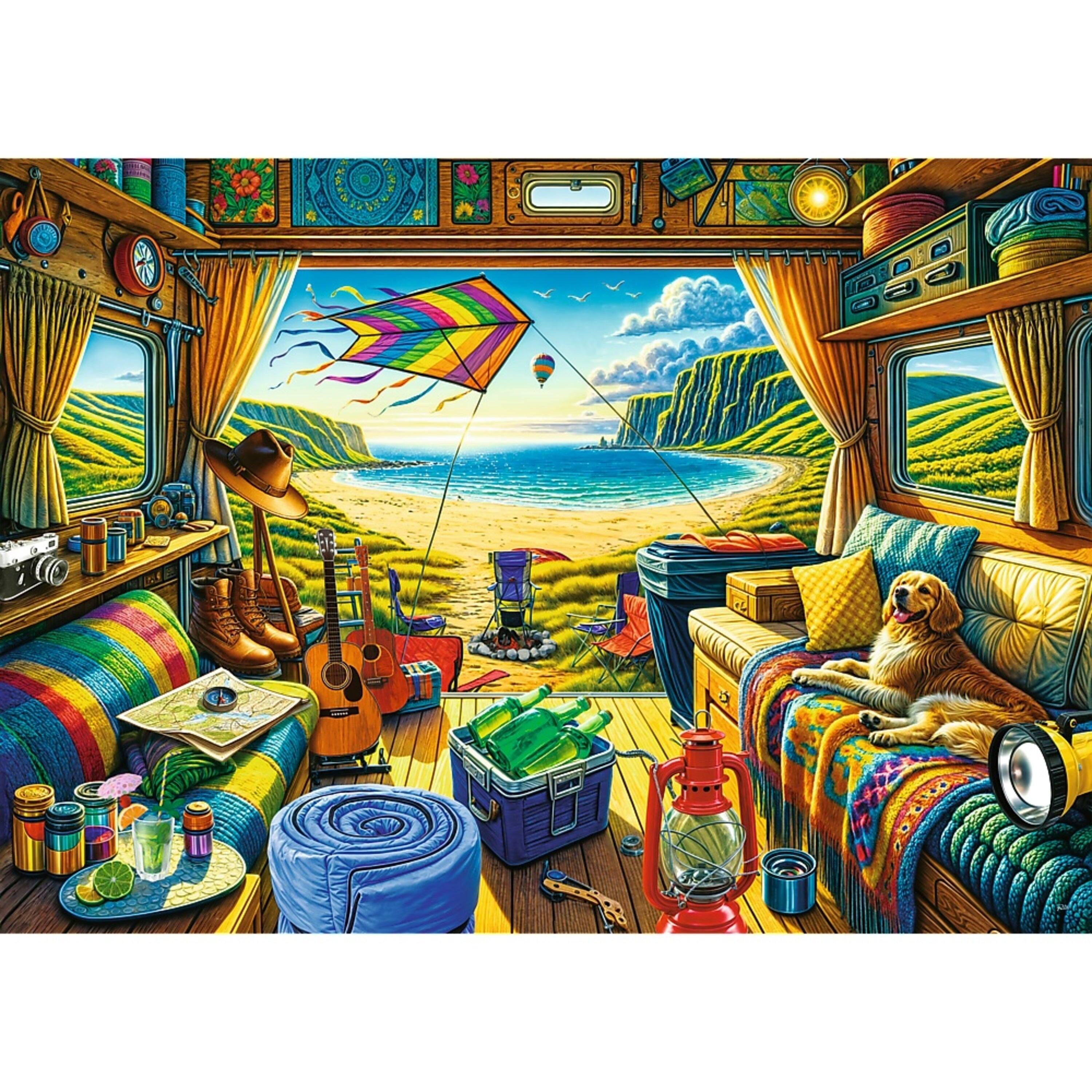 Angle. Trefl - Trefl Premium Plus 1000 Piece Puzzle - Van Life.