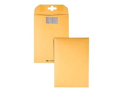 Alt View 2. Quality Park - ClearClasp Redi-Tac Kraft Catalog Envelopes, 6" x 9", 100/Box (QUA43468) - Brown Kraft.