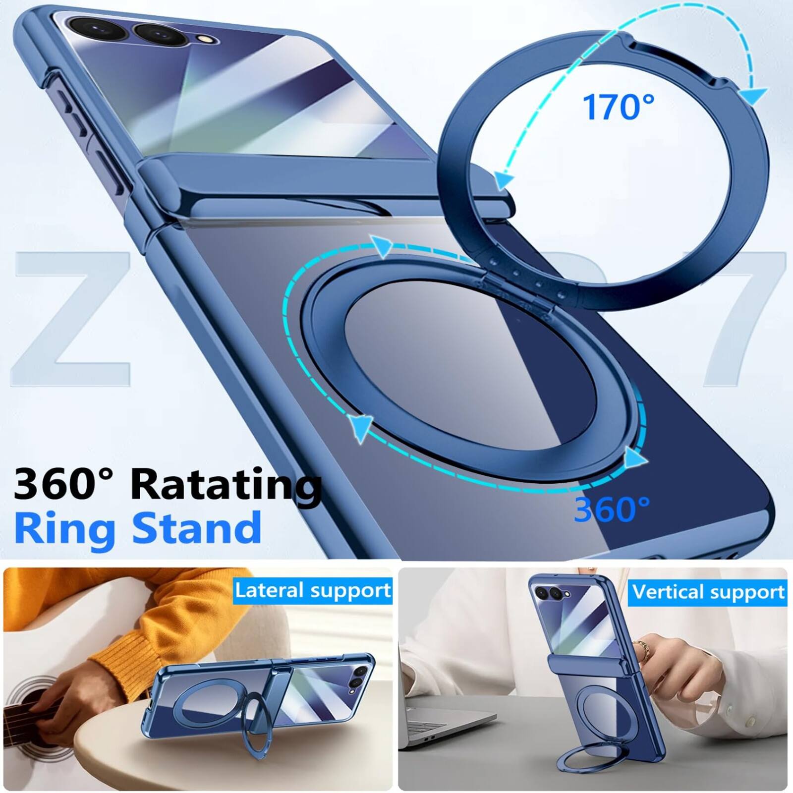 170° Z 360° Rotating Ring Stand  
Lateral support  
360° Vertical support