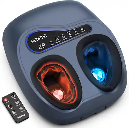 RENPHO Pressure Knead Power 28 remit Cooling Heat EIN 0 Fefr eST = Timer Power 10 Pressure Koe 60 S Costing Ht RENPHO 4m