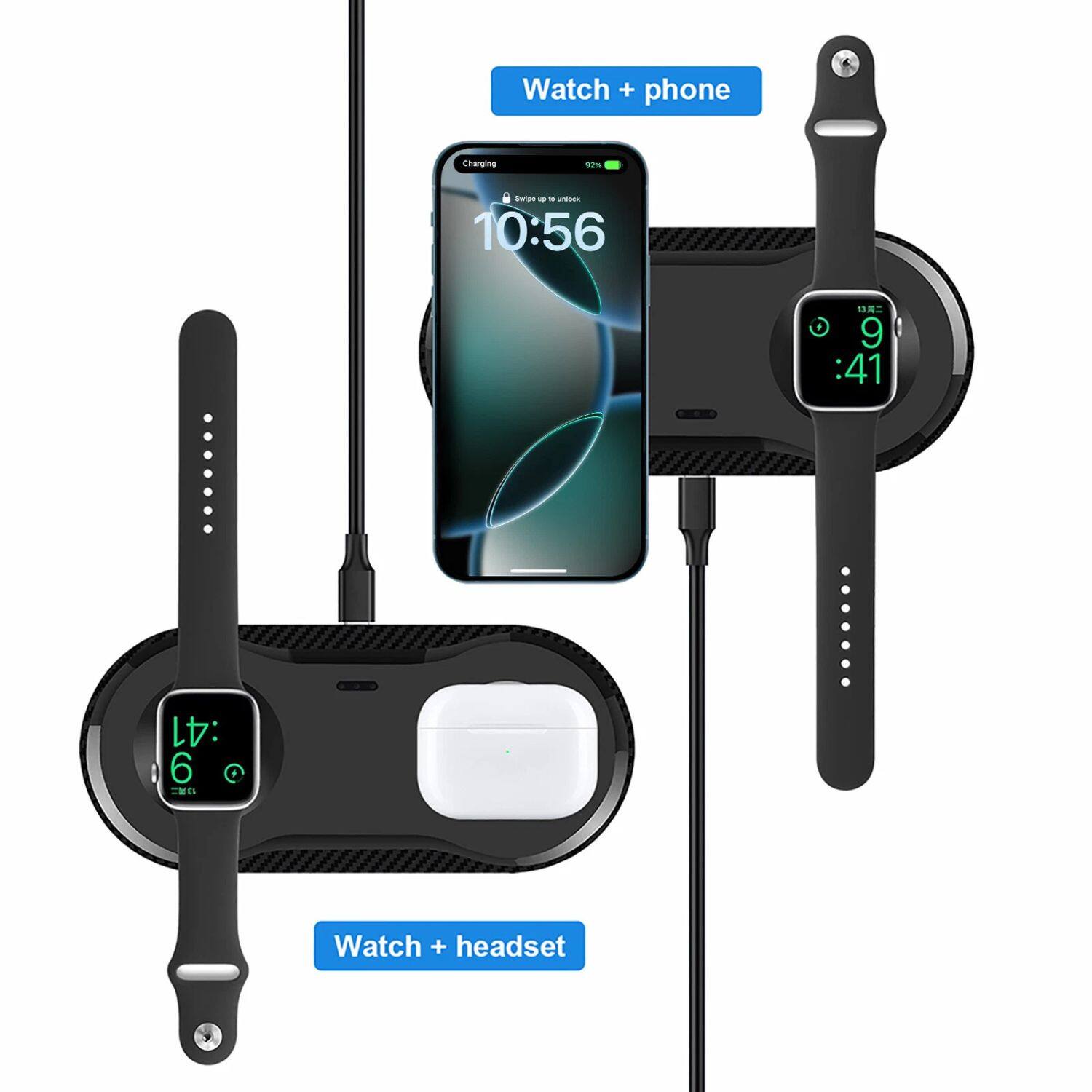 Watch + phone  
Watch + headset