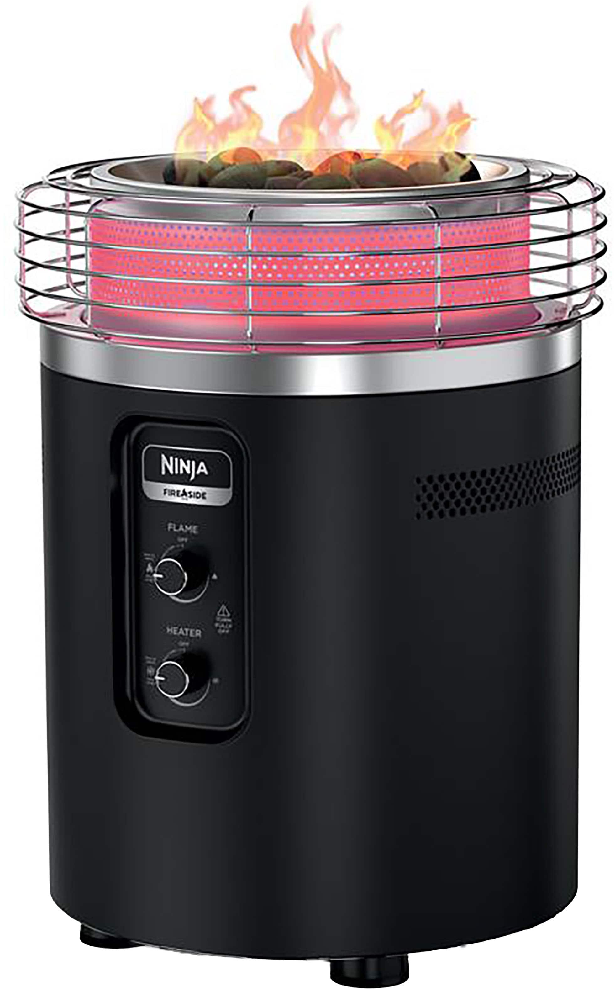 Ninja - Fireside360 Outdoor Heater & Fire Pit - Black - Front_Zoom