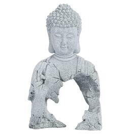 Refined Abode Design - Buddha Statue For Home Stone Zen Garden Accessories Meditation Yoga Bonsai Landscape Feng Shui Decor Fish