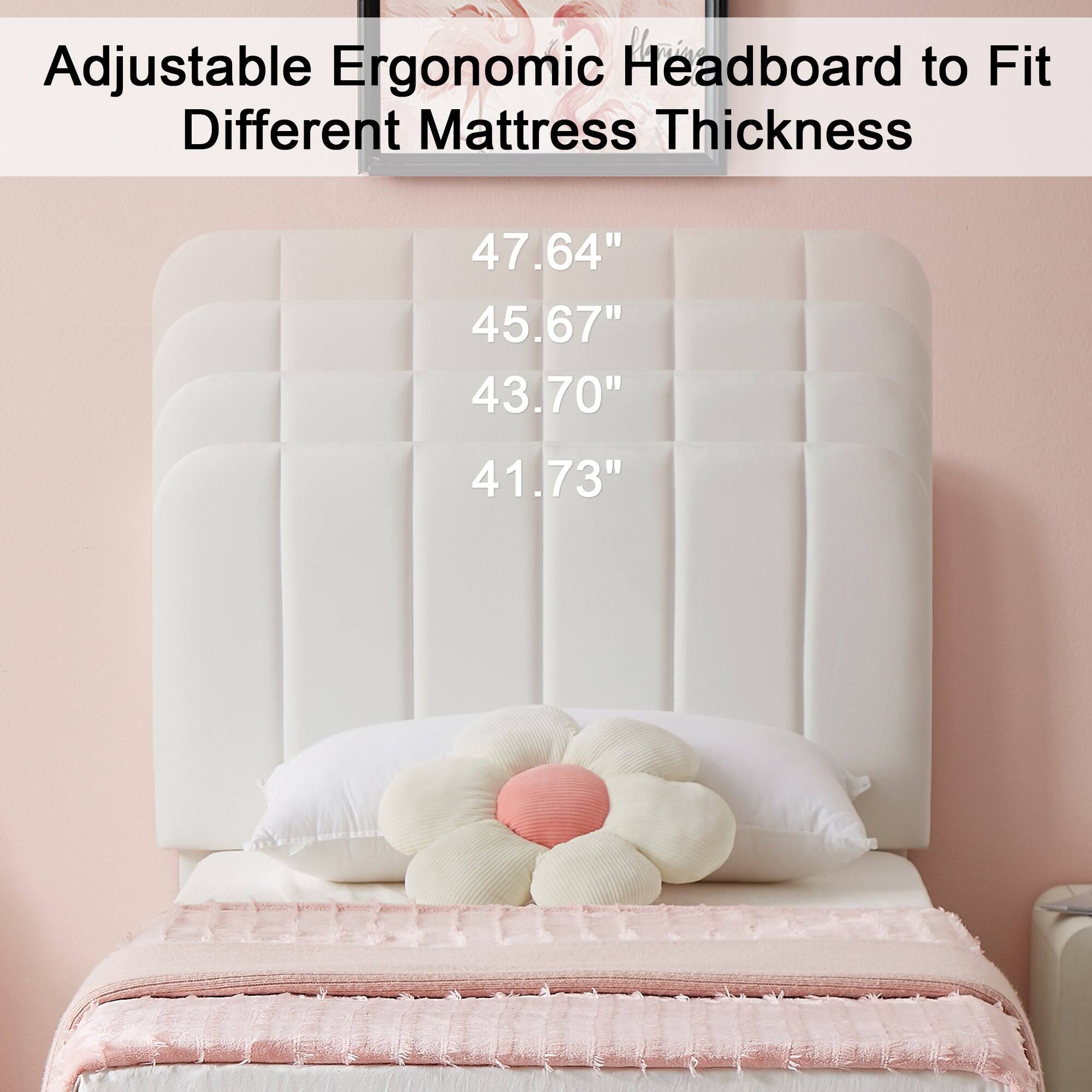Adjustable Ergonomic Headboard to Fit Different Mattress Thickness

47.64"
45.67"
43.70"
41.73"