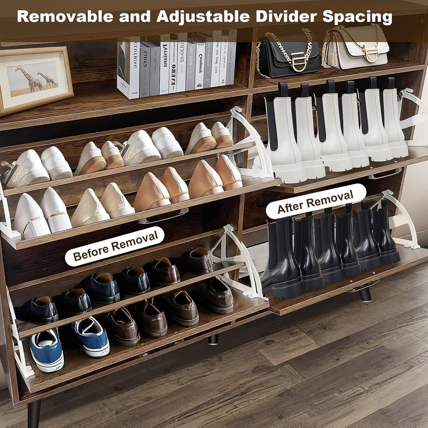 Removable and Adjustable Divider Spacing

Before Removal

After Removal