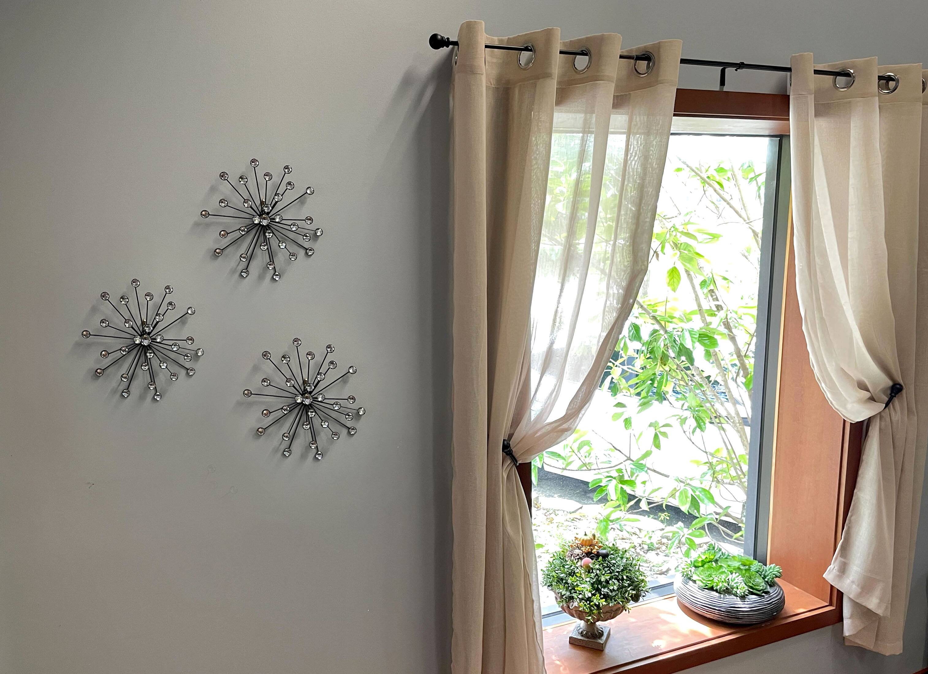 Alt View 3. Zeckos - Jeweled 3D Black Bursting Star Wall Sculpture Set of 6 Mid Century Modern Décor - Black.