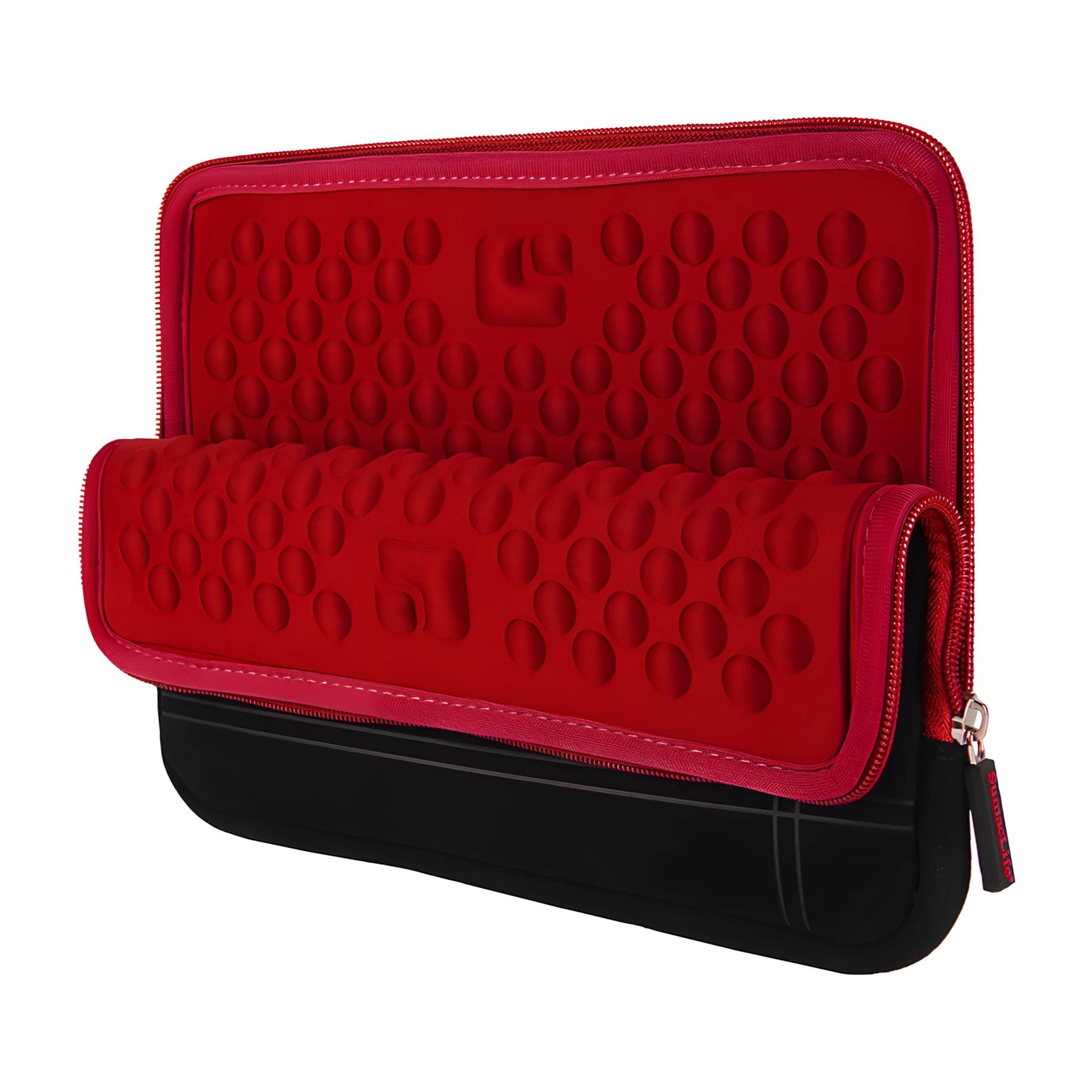 Left. Kitcheniva - Padded Laptop Sleeve Case Carry Bag For 15" Laptop Black/Red - Black/Red.