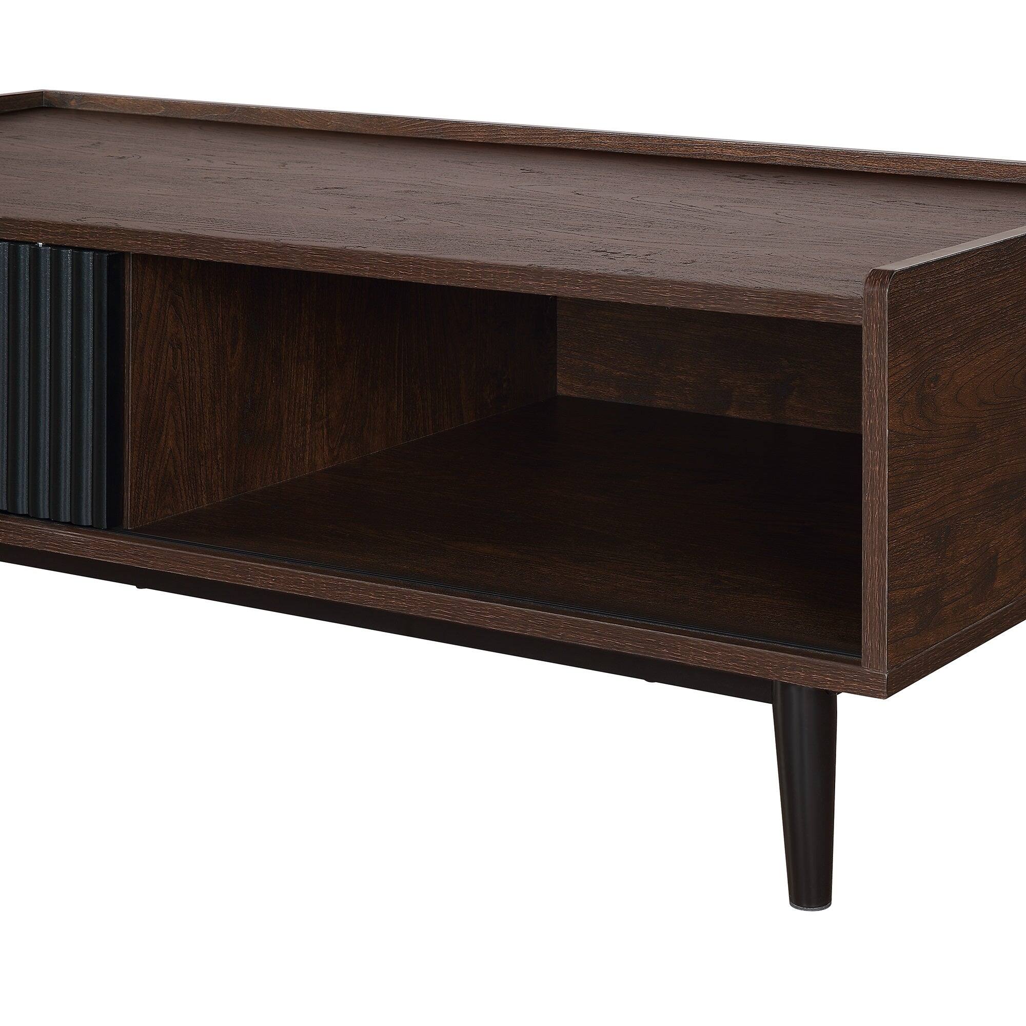 Alt View 2. Manhattan Comfort - Duane Mid-Century Modern 47" Coffee Table - Black.
