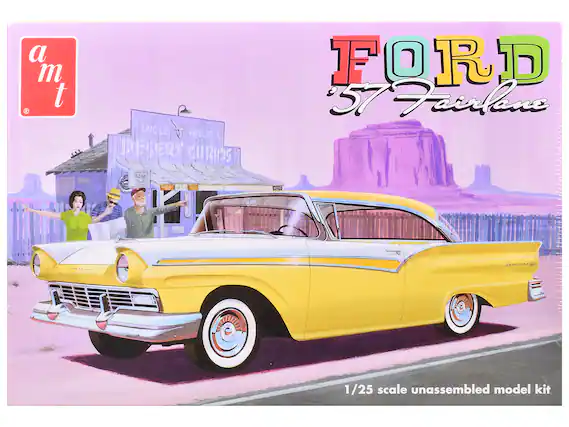 a m t
AYCOr
UNCLE WILLIERS 1
DESERT CuRaOs OLA
R FORD 57 Fairlane
1/25 scale unassembled model kit