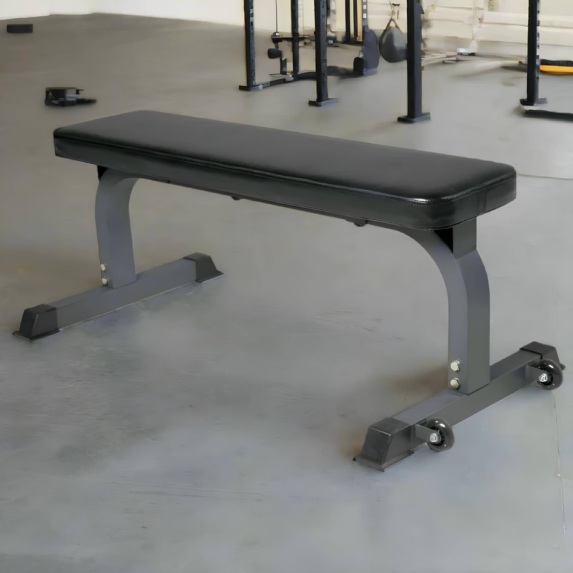 Alt View 2. Power Systems - Economy Flat Workout Bench - Weight Training Bench for Home Gym - 43'' x 23'' x 18'' - Black.