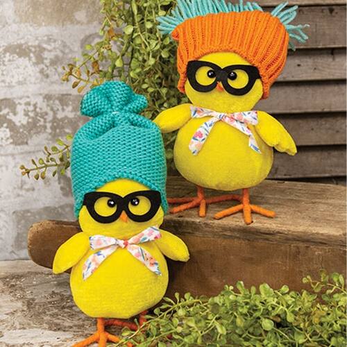 Angle. BreeBe - Standing Chick with Hat and Glasses - 2 Asstd. - Multi.