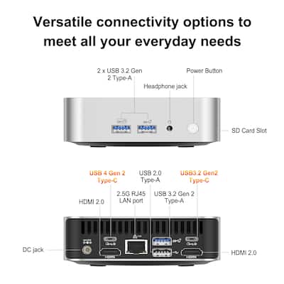 Geekom A6 Mini PC, AMD Ryzen 7 6800H, 16GB DDR5 RAM, 512GB M.2 Geekom A6 Mini PC, AMD Ryzen 7 6800H, 16GB DDR5 RAM, 512GB M.2