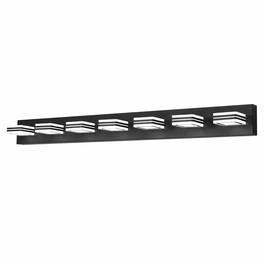 RYHNUYNE - 7‑Light LED Vanity Light,Modern Bathroom Wall Light Fixture Over Mirror Bath Vanity Lighting - Black