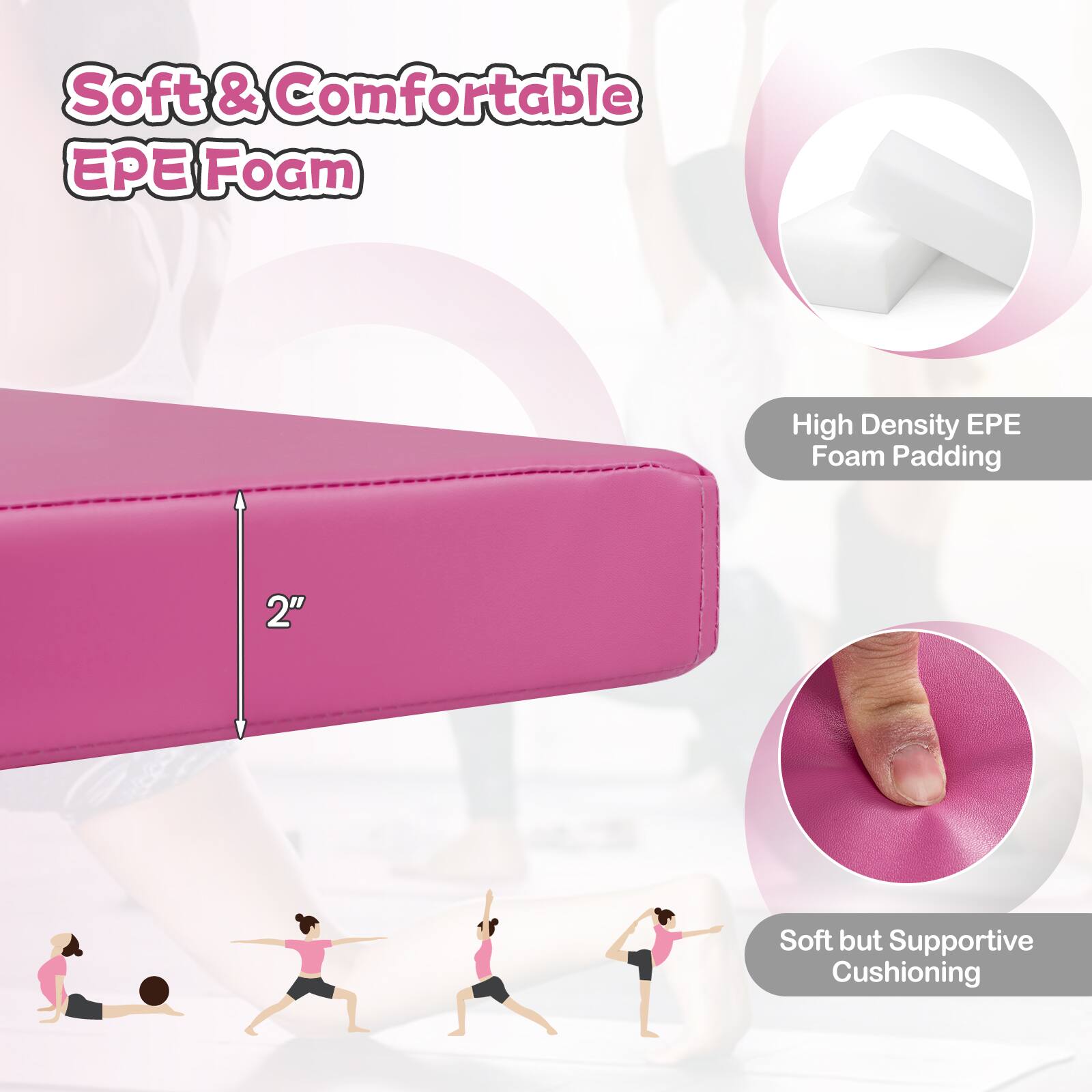 Soft & Comfortable EPE Foam

High Density EPE Foam Padding

2"

Soft but Supportive Cushioning